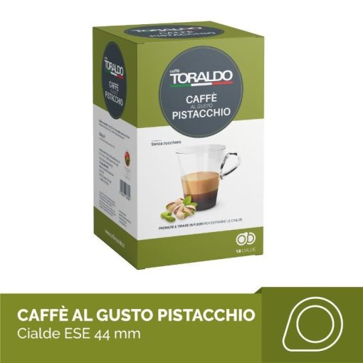 Caffe Toraldo Pistacchio pisztácia ízesítésű kávé párna (18 db a dobozban; 150 Ft/db)