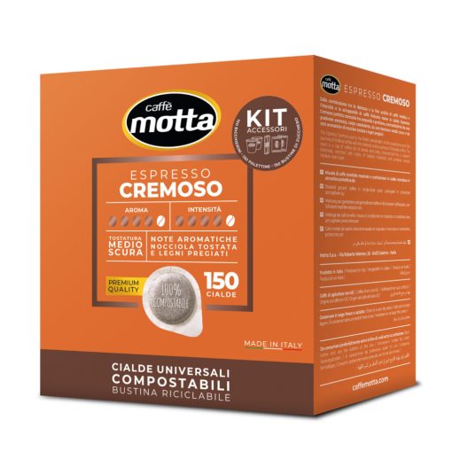 CAFFE MOTTA ESPRESSO CREMOSO KÁVÉPÁRNA KÍNÁLÓ KÉSZLETTEL(150 DB A DOBOZBAN;135 FT/DB)
