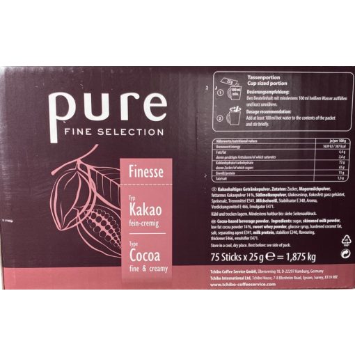 PURE FINE SELECTION Finesse Forró csokoládé 75x25g