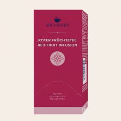   Sir Henry Red Fruit Infusion Gyümölcstea 25x3g egyenként csomagolva aromazáró tasakban