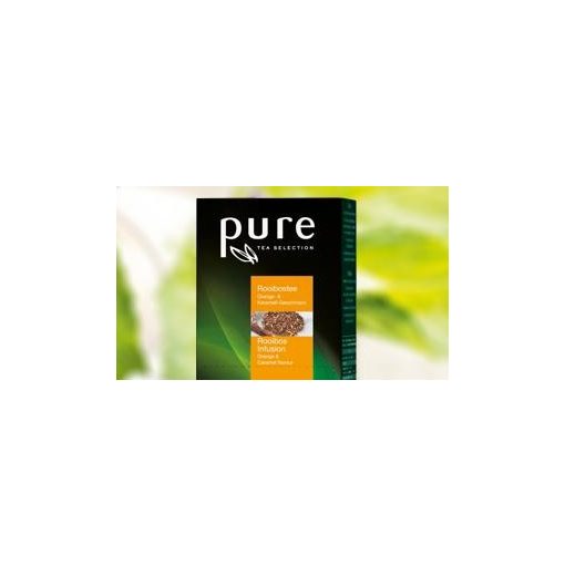 PURE Rooibos Narancs-karamell tea 25x3g egyenként csomagolva aromazáró tasakban