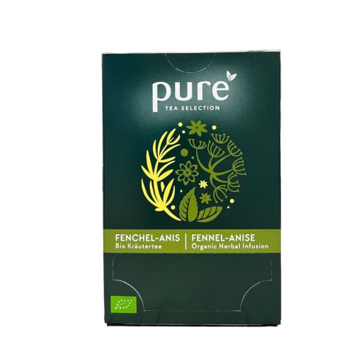 PURE Édeskömény-Ánizs tea 25x2,5g egyenként csomagolva aromazáró tasakban
