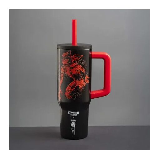 BIALETTI STRANGER THINGS - FÜLES TUMBLER SZÍVÓSZÁLLAL 900ML (STRTH01A)