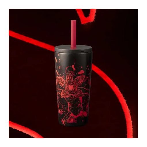 BIALETTI STRANGER THINGS - TUMBLER SZÍVÓSZÁLLAL 600ML 